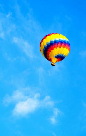 热气球, 天空, 热气球, 气球, 多彩, 飞行, 运输