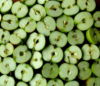 苹果, 绿色, 吃, 水果, 维生素, 食品, 健康