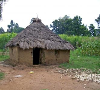 小屋, 肯尼亚, 非洲, 粘土, 原始, 建筑, 部落