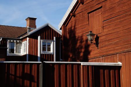 vimmerby, småland, 瑞典, 城市, 公路列车, 木结构房屋, 从历史上看