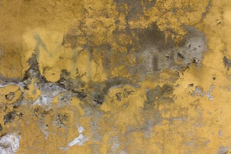 混凝土, 黄色, 墙上, 纹理, 背景, 脏, 纹理