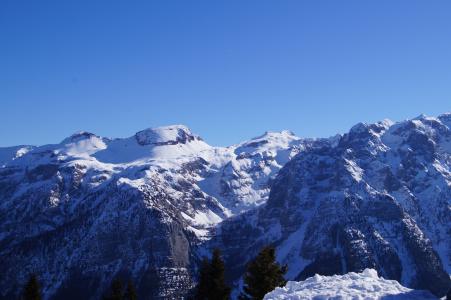 山脉, 冬天, 意大利, 阿尔卑斯山