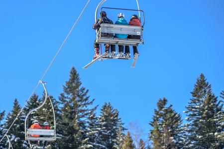 滑雪板, 滑雪者, 山脉, 冬天, 升降椅, 滑雪坡, 滑雪胜地