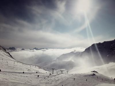 高山, 镜头光晕, 山脉, 滑雪缆车, 滑雪胜地, 滑雪, 雪