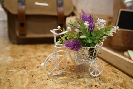自行车小, 餐厅, 舒适, 木材-材料, 花