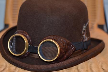 蒸汽朋克, 帽子, 探索, 幻想, 朋克, 复古, 护目镜