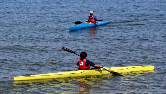 体育, 皮划艇, 独木舟, 湖, 水, 火花, 康斯坦茨湖