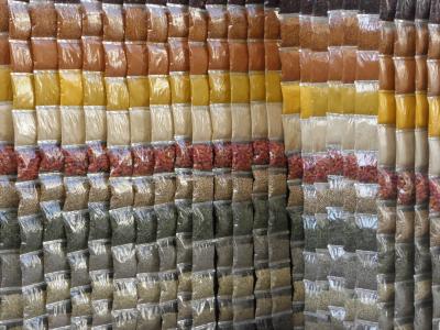 香料, 埃及, 颜色, 市场, 小包, 塑料袋