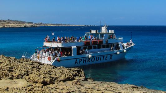 塞浦路斯, 卡沃 greko, 巡航船, 旅游, 度假, 环礁湖, 蓝色