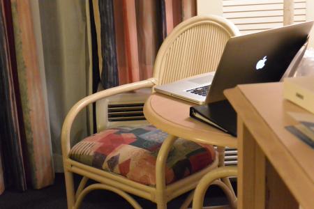 椅子, 计算机, 桌面, mac, macbook, 苹果, 木材