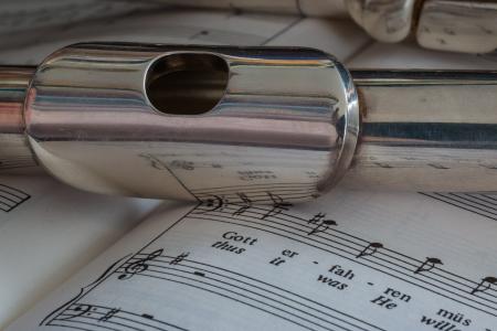 长笛, 乐器, 镀银, 音乐, 文书, 经典, 横向长笛