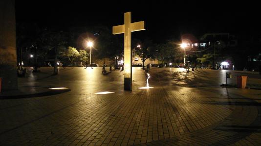 十字架, 米兰特做 mangabeiras, 巴西, 教皇, 晚上