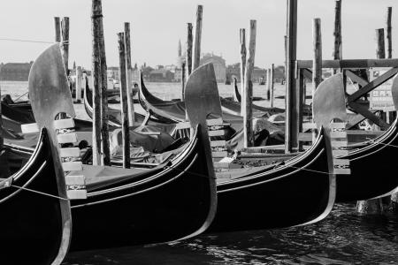 威尼斯, 吊船, 水, 意大利, 通道, 没有游客, 威尼斯-意大利