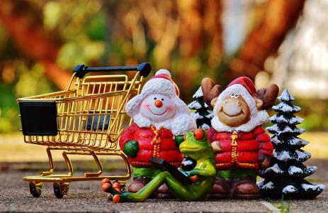 在线购物, 圣诞节, 购物, 采购, 糖果, 小车, 购物清单