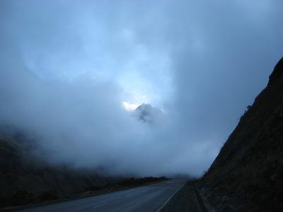 云彩, 山口, 雾, 永, 也永, 玻利维亚, 拉巴斯