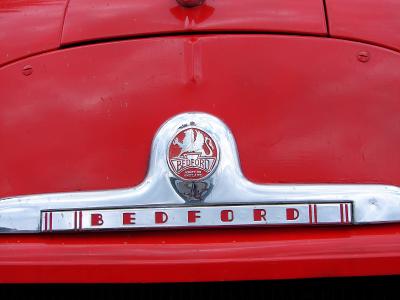 贝德福德, 汽车, 老, 年份, 红色, 消防, 经典的汽车