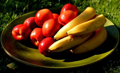 香蕉, 油桃, 水果, 素食主义者, 美味, 健康, 水果