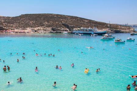 海滩, 蓝色泻湖, 小船, 清除, 游览, 马耳他, 娱乐