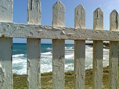 栅栏, 海, 海滩, 假日, 木材, 地中海