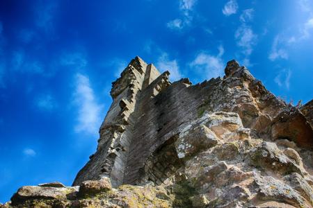 城堡, 废墟, 古代, 多塞特郡, 英格兰, 岩石-对象, 天空