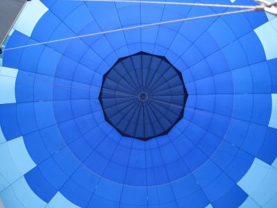 蓝色, 一轮, 气球, 冒险, 飞行, 热气球, 多色