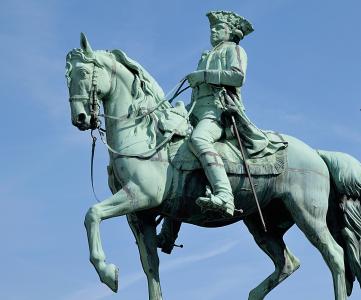 雕塑, 骑手与马, 不伦瑞克, 雕像, 蓝色, 天空, 智慧