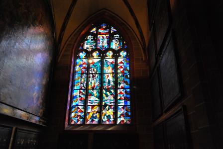 教会的窗口, st, 圣彼得大教堂, 不莱梅, 玻璃马赛克, 古老的艺术, 彩色玻璃