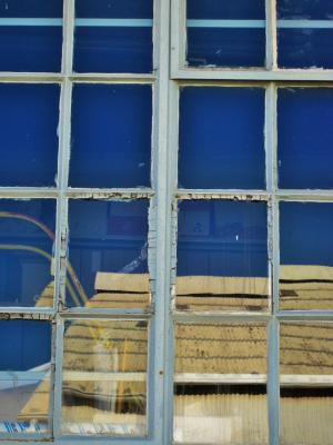 窗口, 框架, 玻璃, 窗, 反思, 蓝色, 建筑