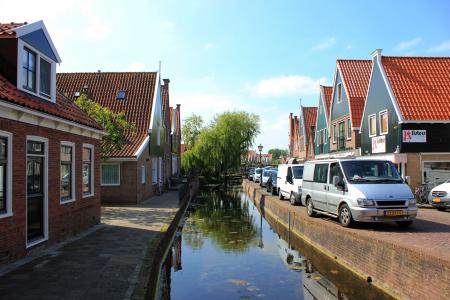 荷兰, volendam, 电视频道, 城市, 在家, 建筑, 街道