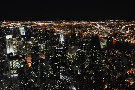 新增功能, 纽约, 曼哈顿, 天际线, 城市, 克莱斯勒大楼, 建筑
