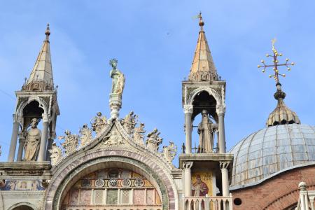 总督宫, 威尼斯, 意大利, 宫, 威尼斯人, 雕塑, 雕像