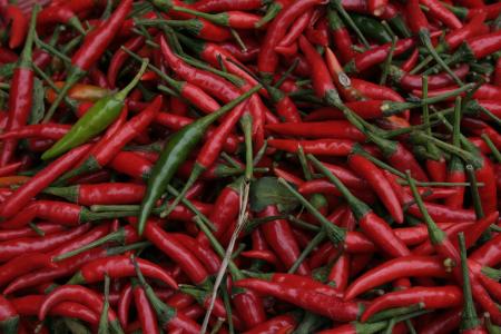 辣椒, 豆荚, 市场, 夏普, 红辣椒, 香料, 红色