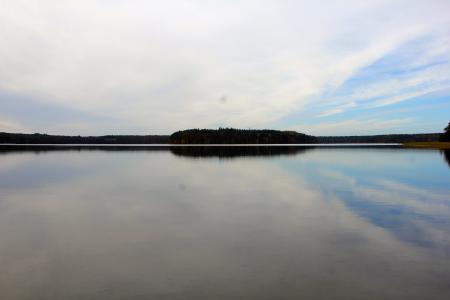 景观, 湖, stechlinsee, 自然