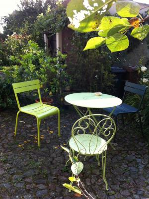 花园, 椅子, 表, 休息