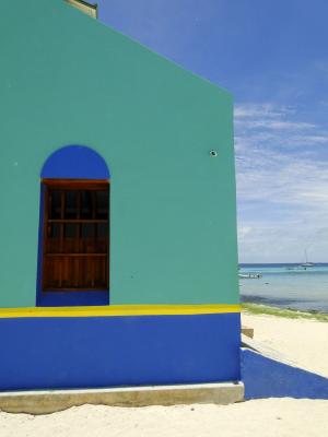 加勒比海, 绿色, 蓝色, 窗口, 角落里