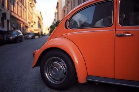 橙色, 汽车, 自动, 车辆, 旅行, 车轮, 道路
