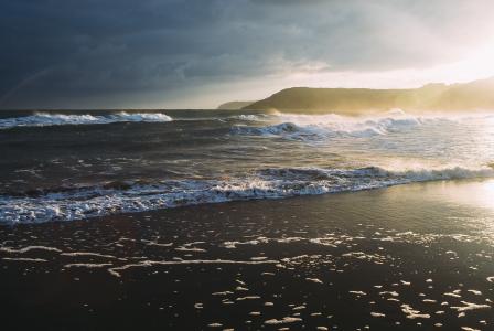 海岸, 白天, 海滩, 自然, 海, 波, 大自然的美