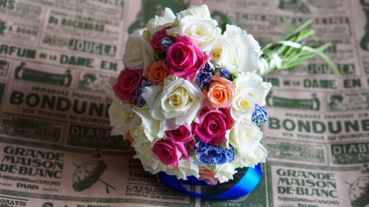 花束, 花, 婚礼, 新娘花束, 美丽的花朵, 组成, 束鲜花