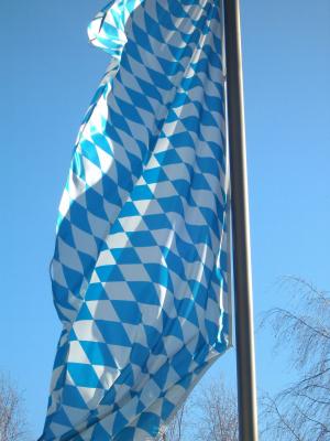 巴伐利亚, 国旗, 巴法力亚旗子, 德国, 地区, 风, 蓝色