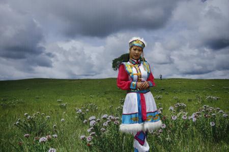 草原, 内蒙古, 内在美, 传统服装, 女人, 模型