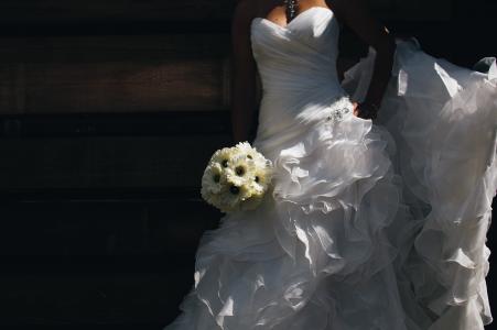 花束, 新娘, 新娘, 穿衣服, 花, 婚姻, 人
