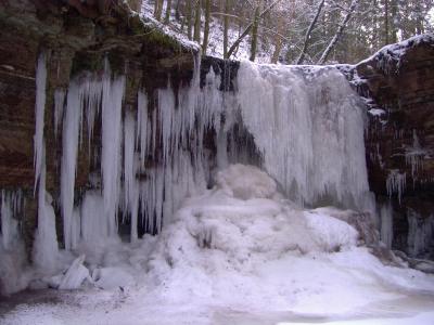 冰冻瀑布, 冬天, 冰柱, 寒冷, 山间小溪, 冷冰, 景观