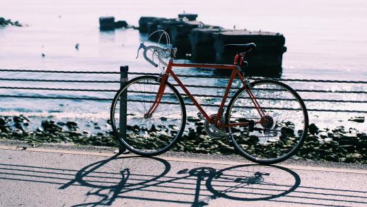 海, 阳光明媚, 水, 旅行, 自行车, 自行车, 海岸