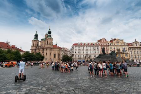 市中心, 旧城, 布拉格, 捷克共和国在摩, 城市, 老城, 建筑