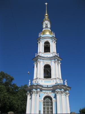 圣尼古拉斯教堂 st, 圣彼得堡俄罗斯, 教会, 建筑, 大教堂, 基督教, 塔