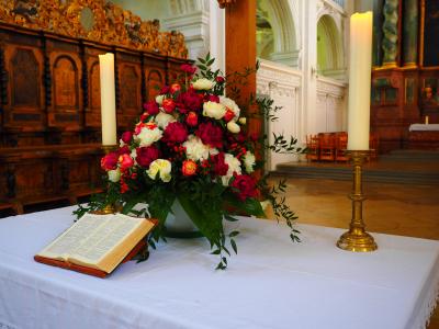 圣经 》, 婚礼祭坛, 花束, 婚礼, 花, 玫瑰, 信心