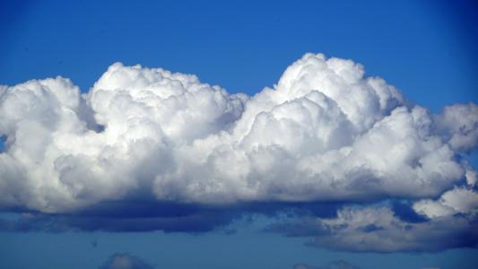 云彩, 天空, 蓝色, 白色, 积云, 云层形成, 云计算