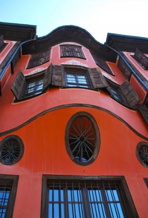 普罗夫迪夫, 老, 建设, 房子, 博物馆, 红色, 橙色