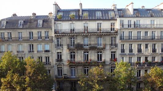 立面, windows, 建设, 巴黎, 建筑, 房子, 城市场景