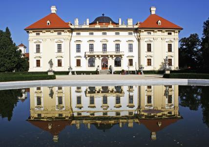slavkov, 城堡, 水中倒影, 建筑, 欧洲, 著名的地方, 历史